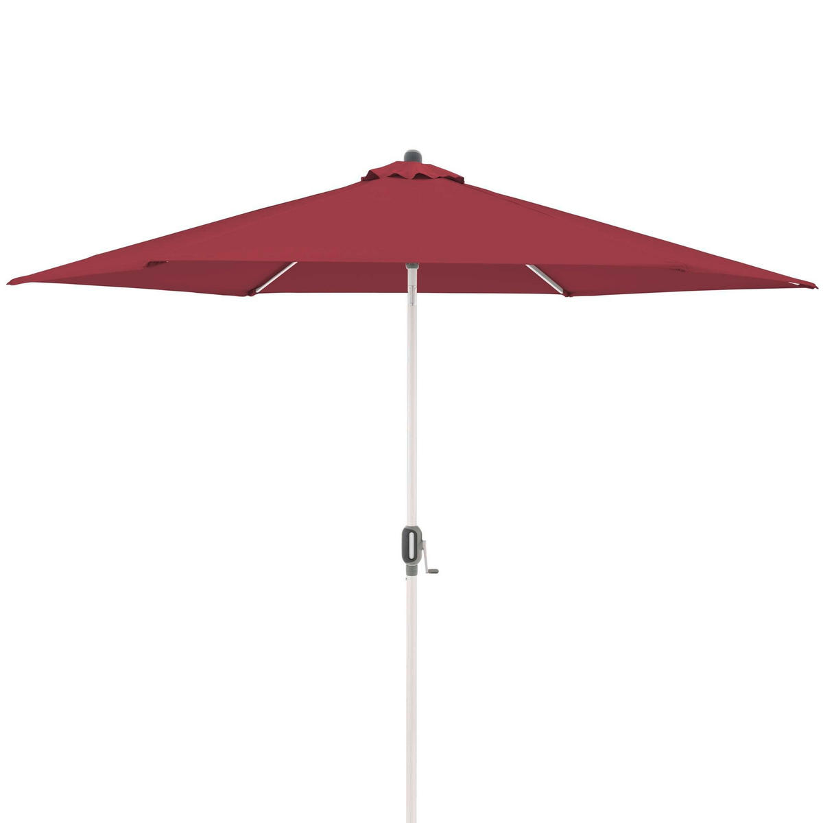 SONNENSCHIRM 305 cm Rot  - Silberfarben/Rot, KONVENTIONELL, Textil/Metall (305/305cm) - Doppler