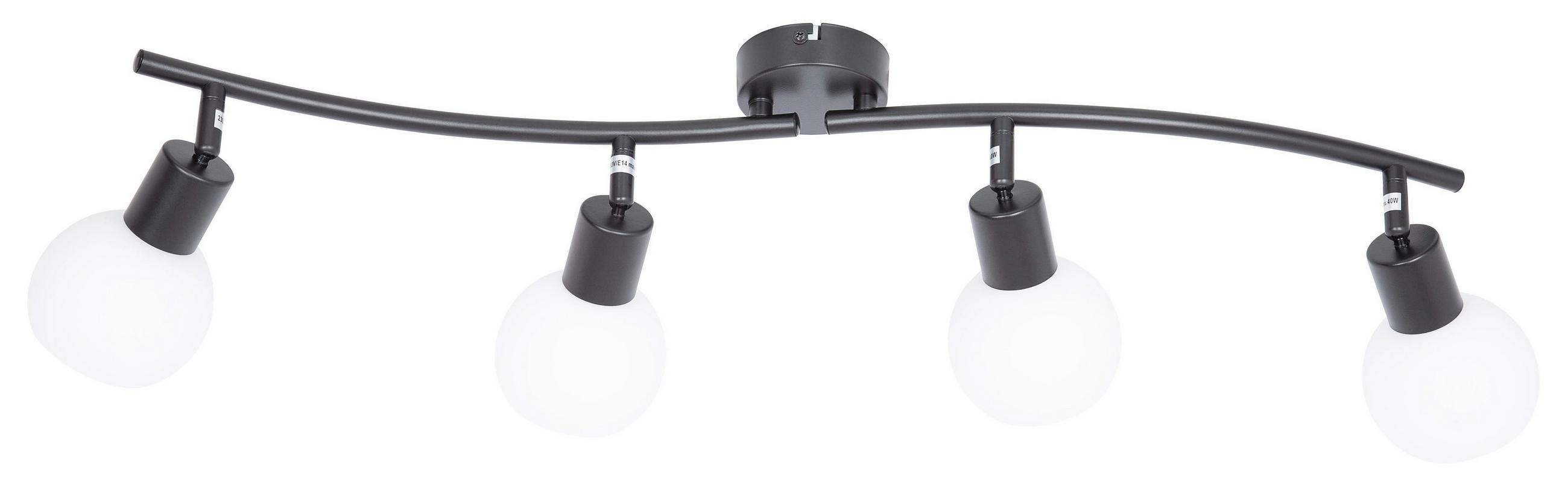 REFLEKTOR LOXY  - bela/crna, Osnovno, staklo/metal (9/70/21cm)