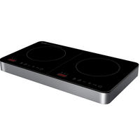 INDUKTIONSKOCHPLATTE  - Schwarz, Basics, Glas/Metall (56/31,2/6,2cm)