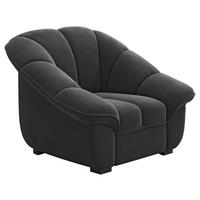 SESSEL in Chenille Schwarz  - Schwarz, KONVENTIONELL, Kunststoff/Textil (110/88/104cm) - Welnova