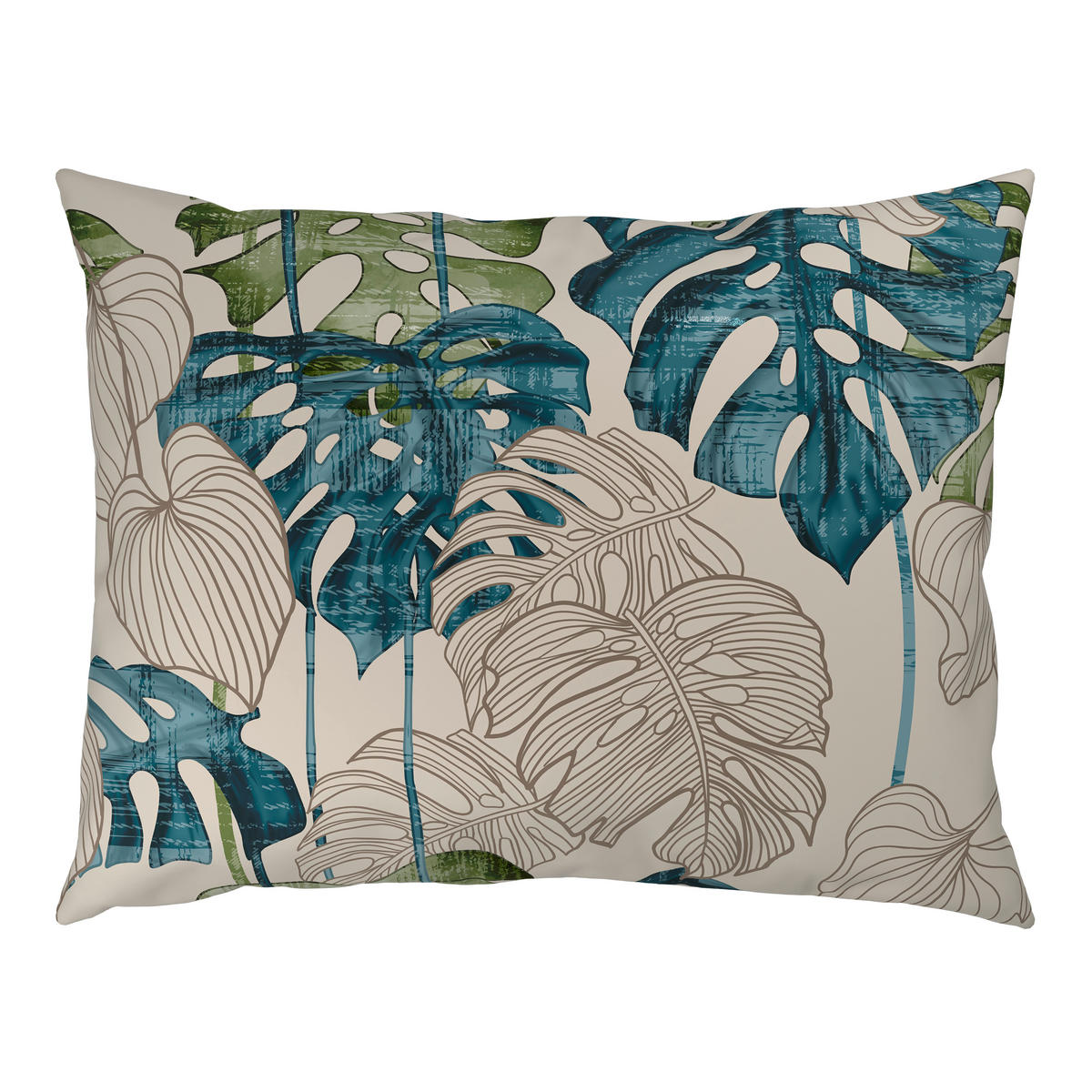 BETTWÄSCHESET CUBY Satin 160/210 cm  65 cm/100 cm  - Petrol, Konventionell, Textil (160/210cm) - Novel