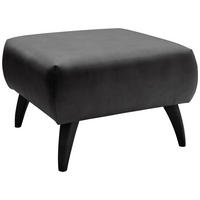 HOCKER Lederlook Schwarz  - Schwarz, MODERN, Holz/Textil (66/44/66cm) - Livetastic