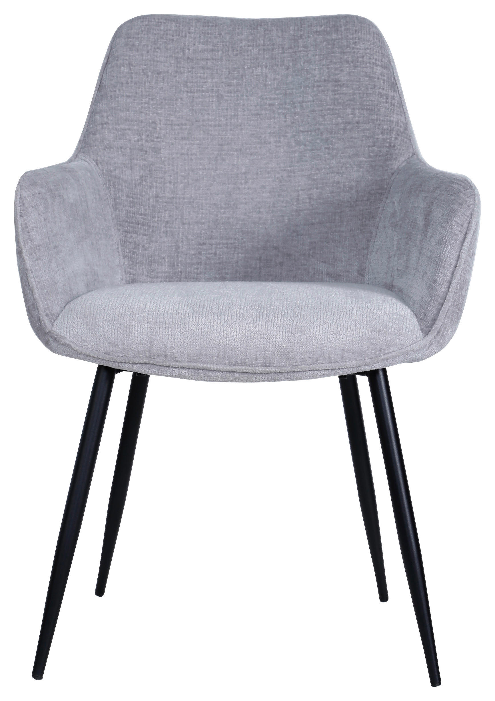 ARMLEHNSTUHL  in Eisen Bouclé  - Schwarz/Grau, MODERN, Holz/Textil (58/84/61cm) - MID.YOU