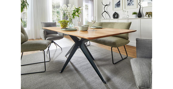 SITZBANK 180/90/70 cm in Grün, Beige - Beige/Schwarz, Design, Textil/Metall (180/90/70cm) - Dieter Knoll