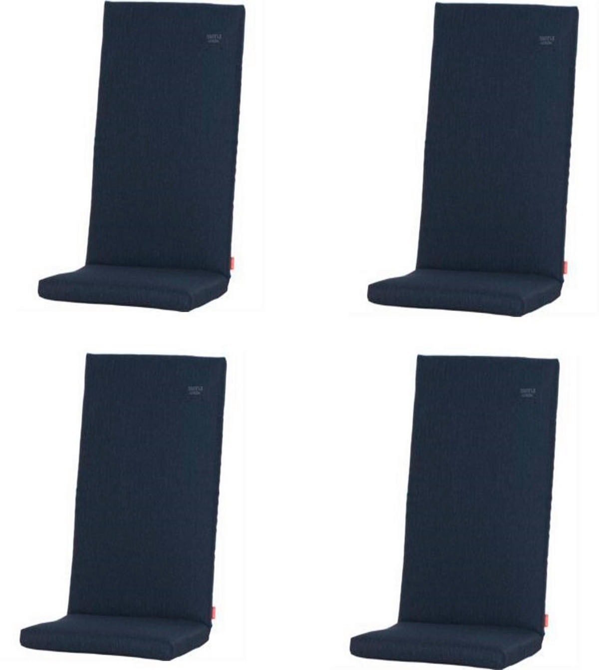 SESSELAUFLAGENSET Uni  - Dunkelblau, Basics, Textil (123/6/48cm) - Siena Garden