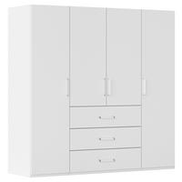 ORMAR S KLASIČNIM VRATIMA     - bijela, Design, drvni materijal/plastika (201/197/60cm) - Novel