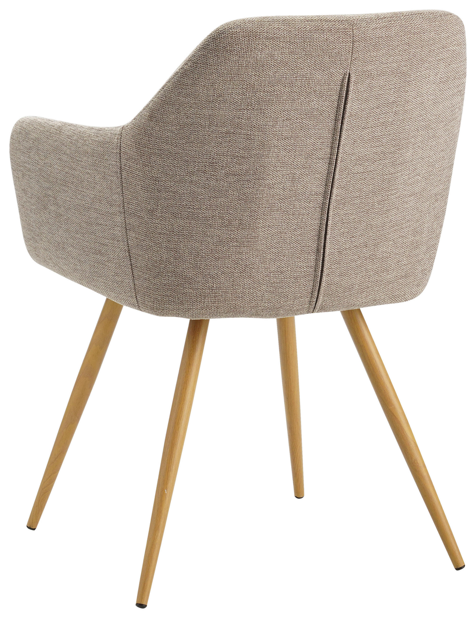 ARMLEHNSTUHL  in Eisen Mikrofaser  - Beige/Naturfarben, MODERN, Textil/Metall (56/81,5/63cm) - MID.YOU