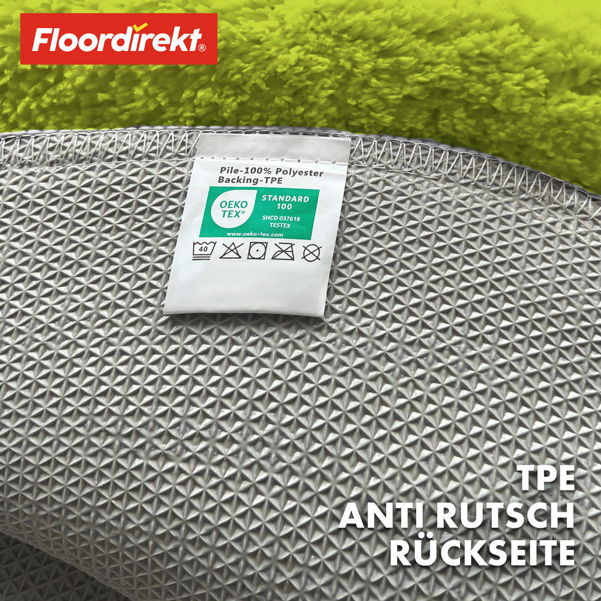 BADEMATTE SKY Hellgrün 120 cm  - Hellgrün, Basics, Kunststoff/Textil (120cm) - Floordirekt