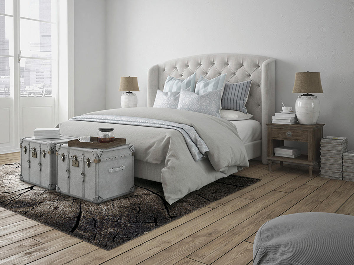 WEBTEPPICH  Wohnzimmer 200/290 cm Wild Oak Anthrazit, Grau, Dunkelgrau rechteckig  - Dunkelgrau/Anthrazit, Design, Textil (200/290cm) - WECON HOME
