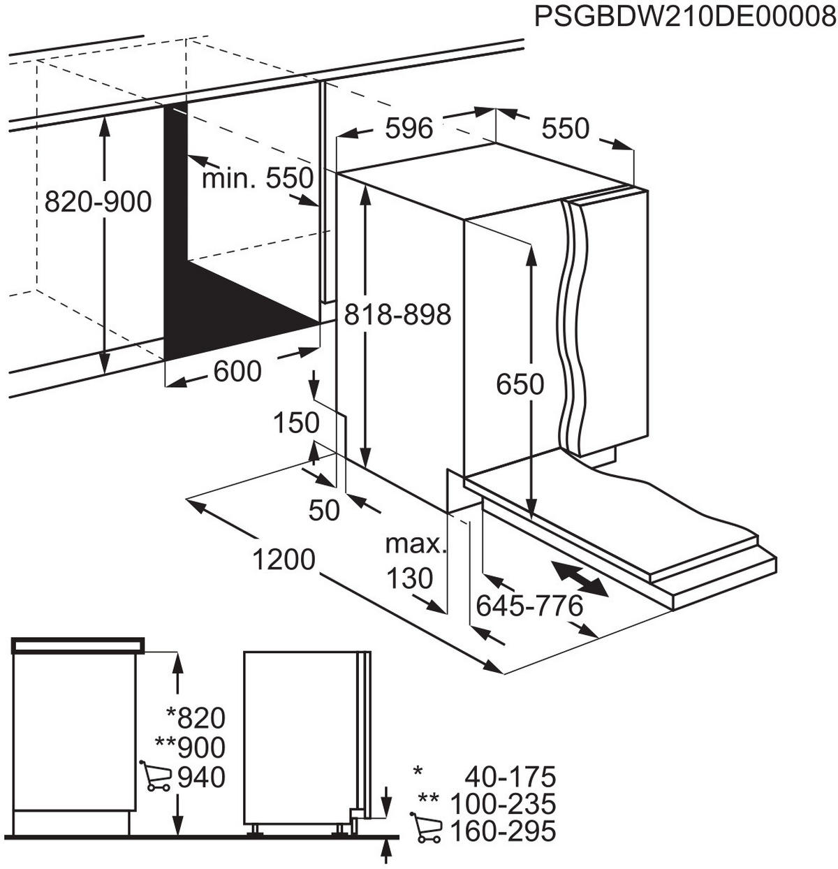 GESCHIRRSPÜLER DKDT2651SK  - Edelstahlfarben, Basics, Metall (59,6/81,8/55cm) - Dieter Knoll