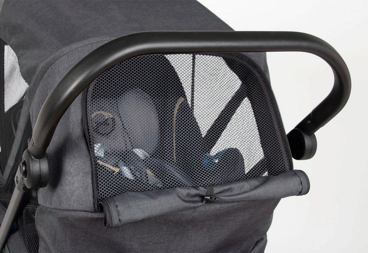BOLLERWAGEN  CRUISER PI500   - Hellgrau, Basics, Textil/Metall (118/64/64cm) - Pinolino