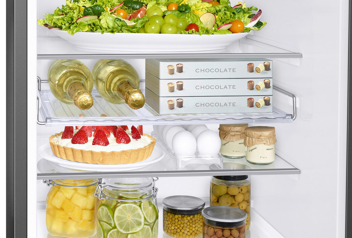 KÜHL-GEFRIER-KOMBINATION RB34C605CS9/EF  - Silberfarben, Basics, Glas/Kunststoff (59,5/185,3/65,8cm) - Samsung