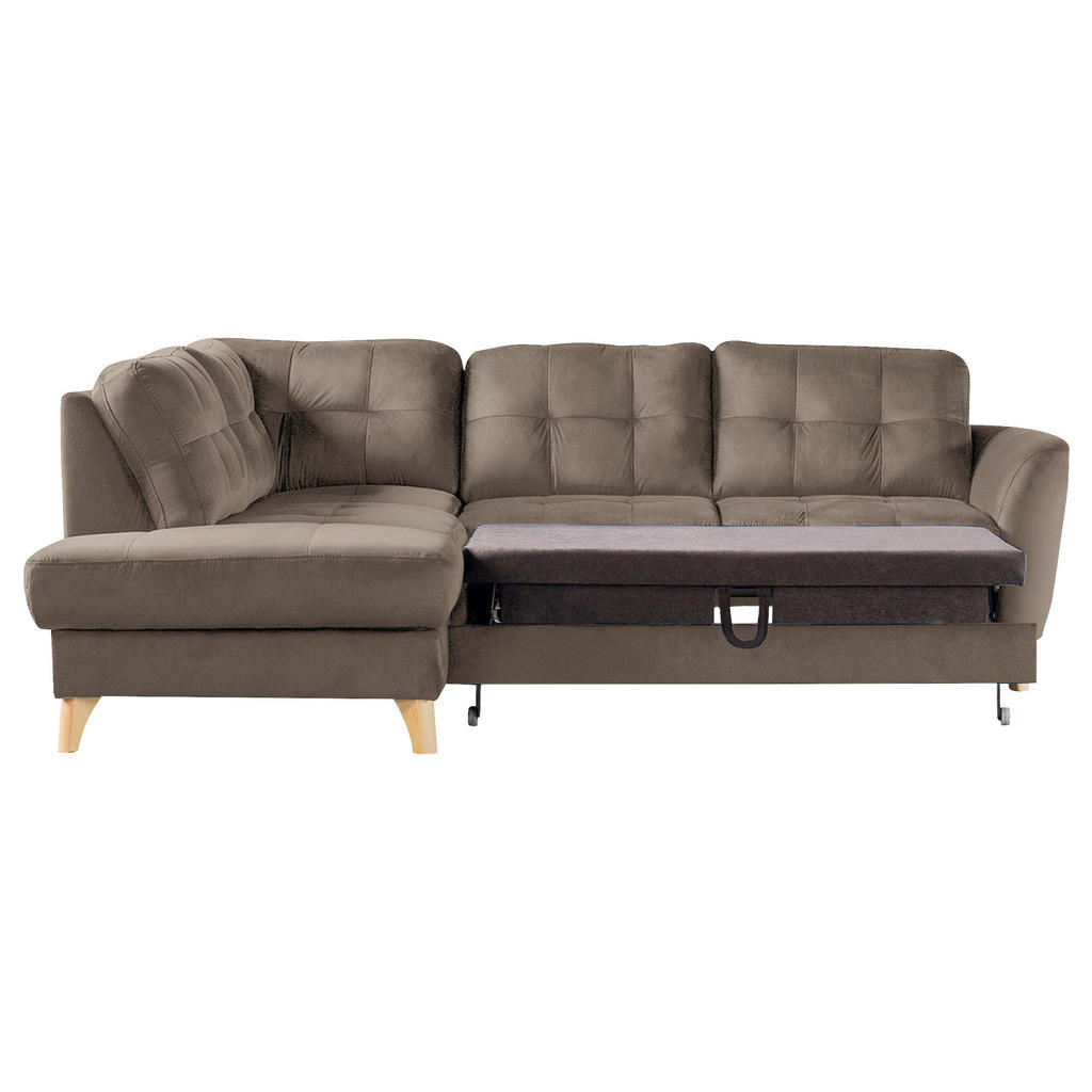 Thumbnail - Livetastic Ecksofa, Beige, Textil, Buche, 4-Sitzer, Ottomane links, L-Form, 236x190 cm, Made in EU, seitenverkehrt erhäl...