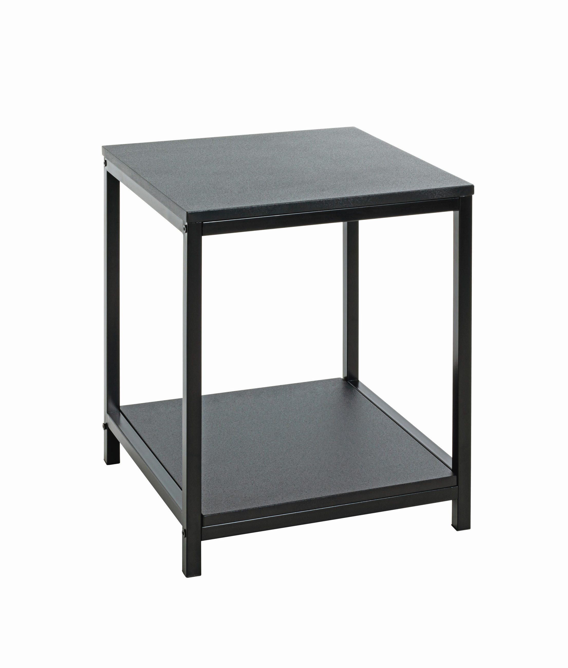 BEISTELLTISCH 40/40/50 cm Schwarz quadratisch  - Schwarz, Design, Holzwerkstoff/Metall (40/40/50cm)