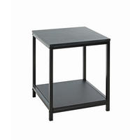 BEISTELLTISCH 40/40/50 cm Schwarz quadratisch  - Schwarz, Design, Holzwerkstoff/Metall (40/40/50cm)