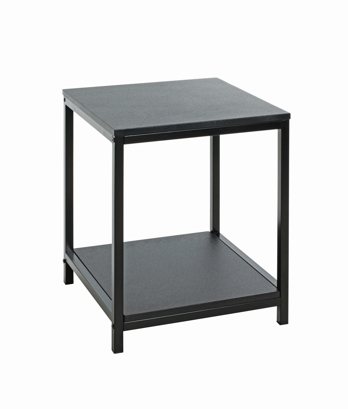 BEISTELLTISCH 40/40/50 cm Schwarz quadratisch  - Schwarz, Design, Holzwerkstoff/Metall (40/40/50cm)