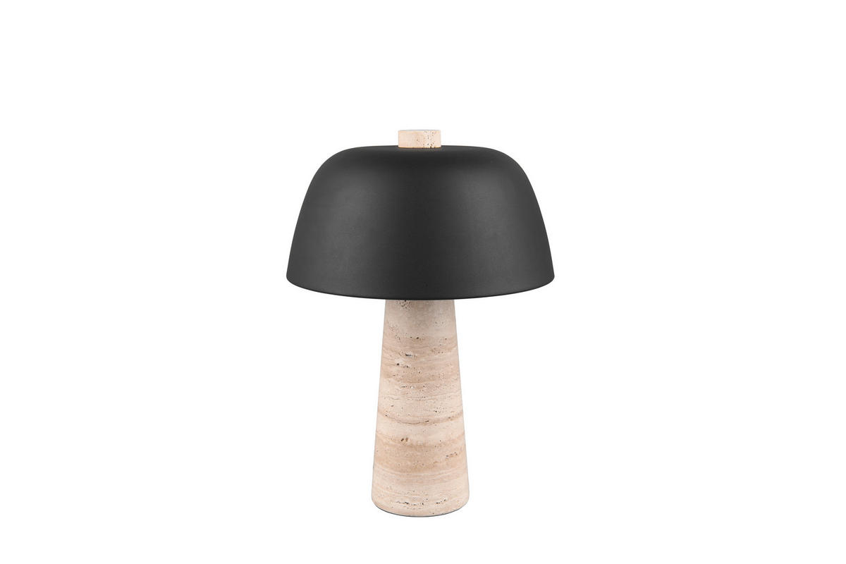 TISCHLEUCHTE 29/41 cm   - Beige/Schwarz, Basics, Stein/Metall (29/41cm)