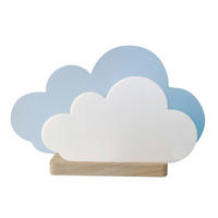 KINDERTISCHLEUCHTE 20/35/7 cm   - Pastellblau, Basics, Holz/Kunststoff (20/35/7cm)