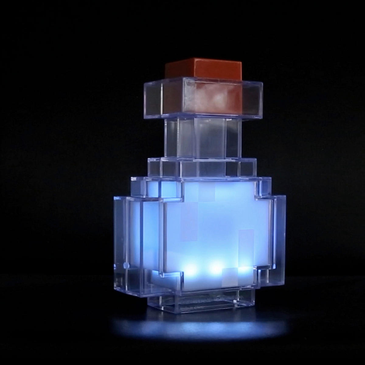 LED-DEKOLEUCHTE - Blau/Transparent, Trend, Kunststoff (18/13/6cm) - Minecraft