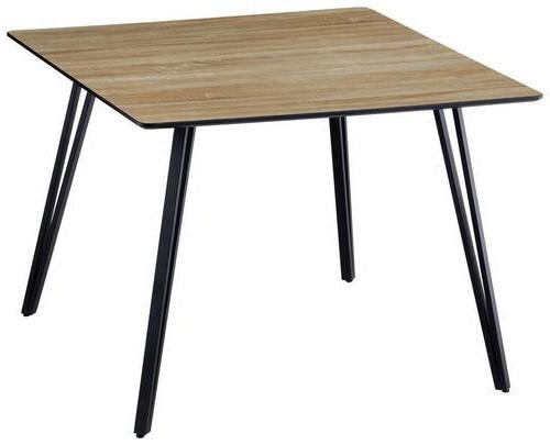 ESSTISCH in Metall, Holzwerkstoff  - Eichefarben/Schwarz, LIFESTYLE, Holzwerkstoff/Metall (100/75/100cm) - Livetastic