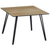 ESSTISCH in Metall, Holzwerkstoff  - Eichefarben/Schwarz, LIFESTYLE, Holzwerkstoff/Metall (100/75/100cm) - Livetastic