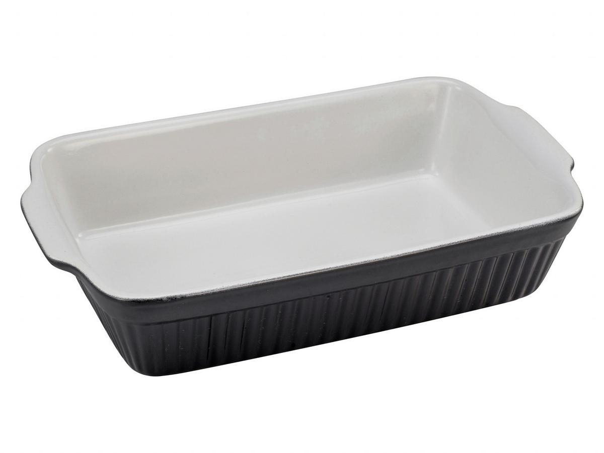 AUFLAUFFORM Keramik Steinzeug  - Schwarz, KONVENTIONELL, Keramik (34/20/5,5cm) - Creatable