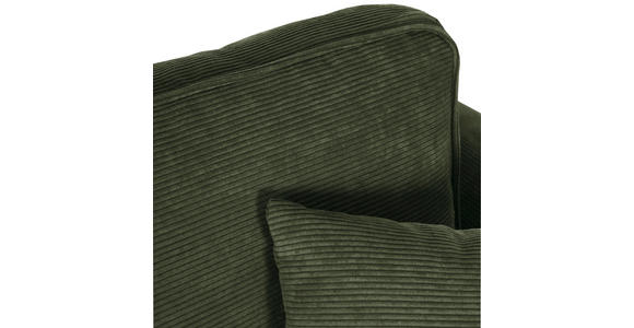 BIGSOFA Cord Grün  - Buchefarben/Grün, Design, Holz/Textil (240/63/90cm) - Carryhome