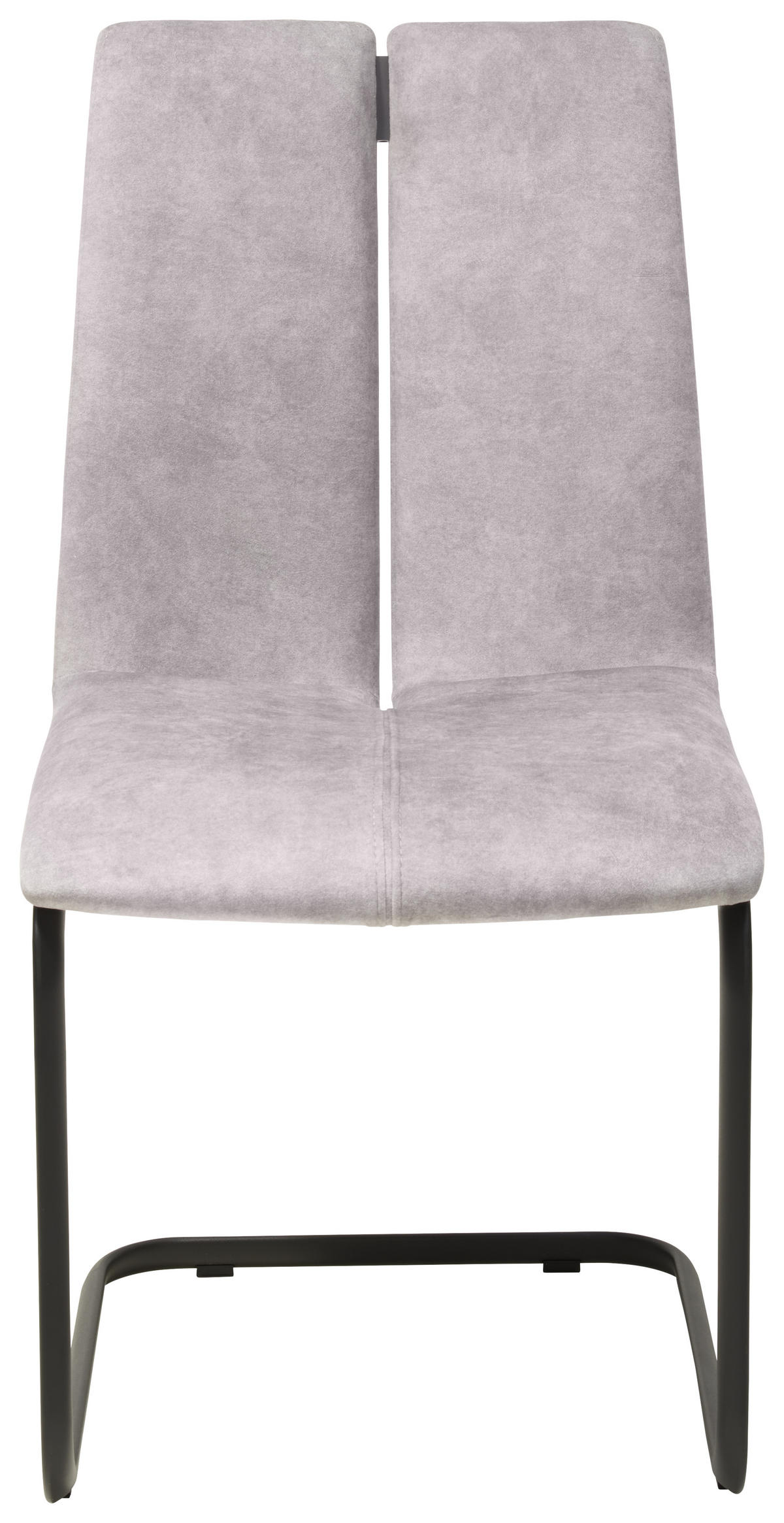 SCHWINGSTUHL  in Stahl Velours  - Anthrazit/Grau, Design, Textil/Metall (47/91/60cm) - Venjakob