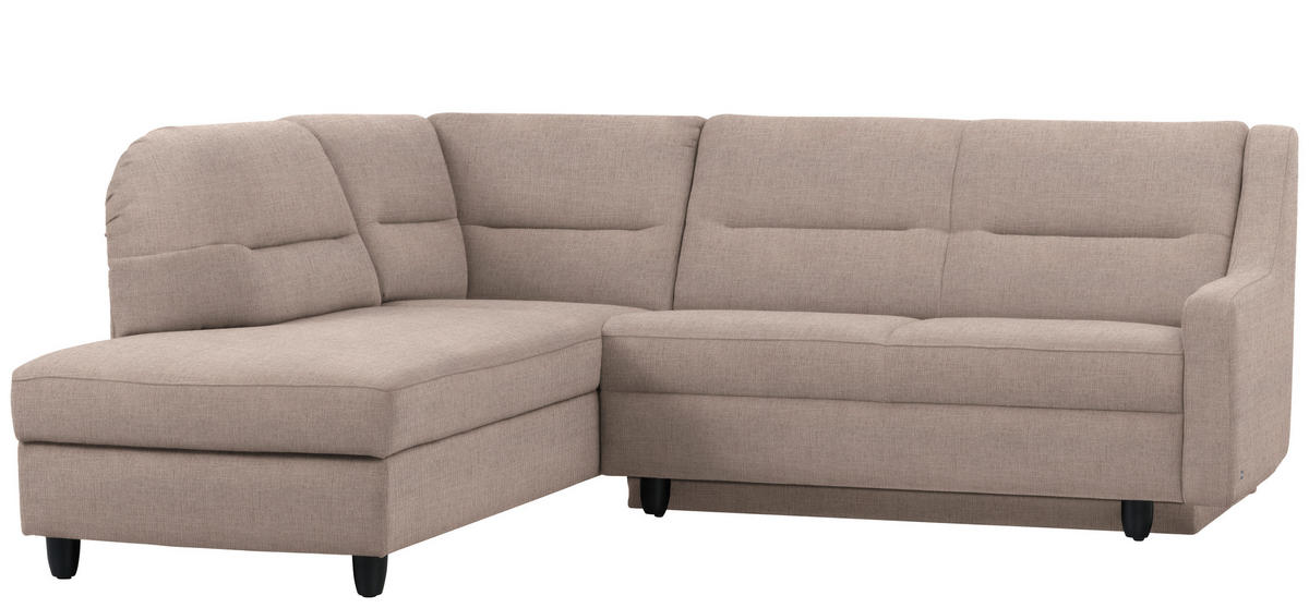 ECKSOFA in Chenille Schlammfarben  208/226 cm  - Schlammfarben/Schwarz, KONVENTIONELL, Textil (208/226cm) - Sedda
