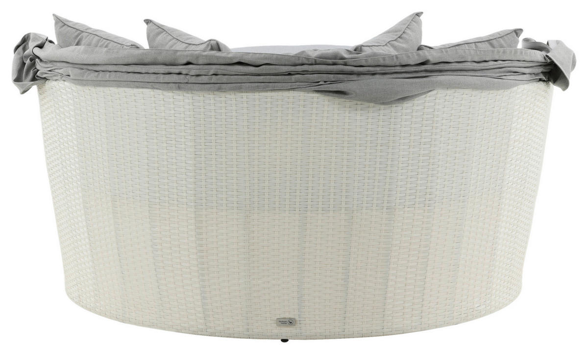 SONNENINSEL 153/72/76 cm  - Weiß, KONVENTIONELL, Kunststoff (153/72/76cm) - Gardenson