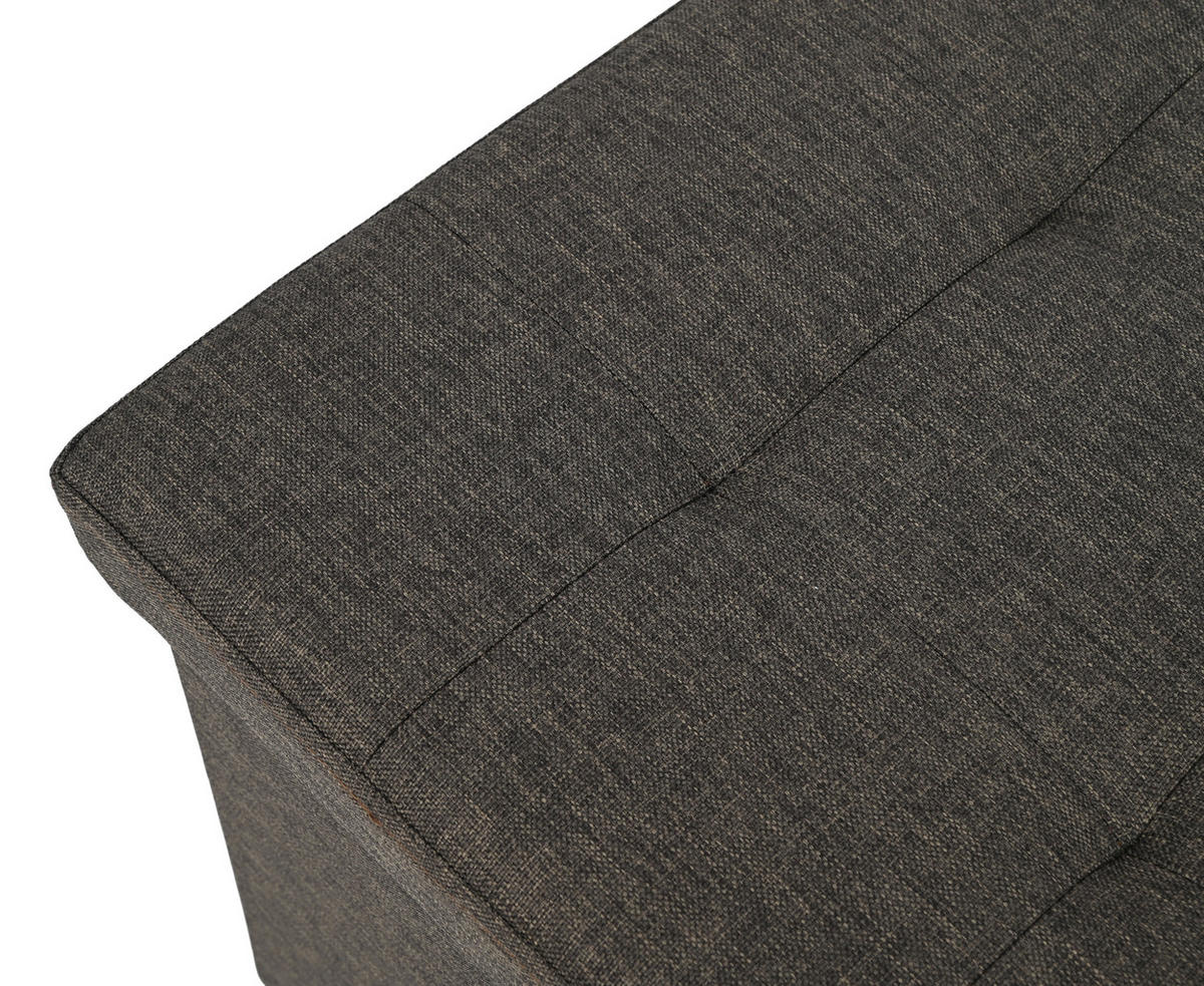 ÚLOŽNÝ BOX NA SEDENIE, textil, kompozitné drevo, 76/38/38 cm - hnedá, Design, kompozitné drevo/textil (76/38/38cm) - Carryhome