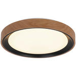 DECKENLEUCHTE  40/7 cm    - Eichefarben/Schwarz, Trend, Kunststoff/Metall (40/7cm) - Novel