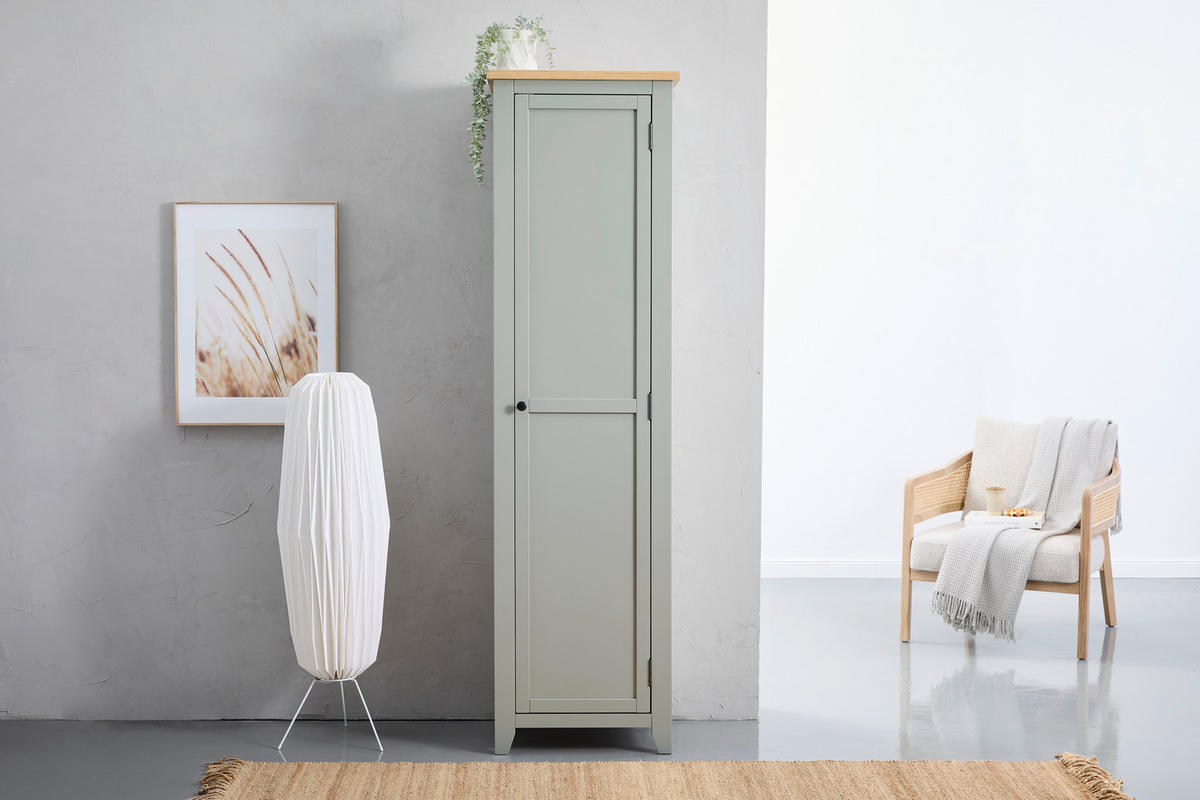 GARDEROBENSCHRANK 56/200/43 cm  - Silberfarben/Naturfarben, LIFESTYLE, Holz/Holzwerkstoff (56/200/43cm) - MID.YOU