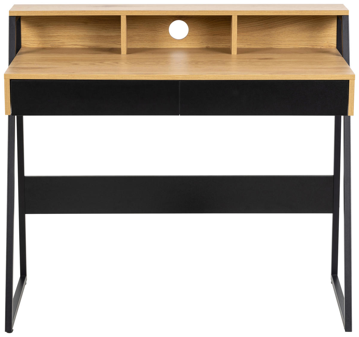 SEKRETÄR 50/100/88 cm  - Wildeiche/Schwarz, Trend, Holzwerkstoff/Metall (50/100/88cm) - MID.YOU