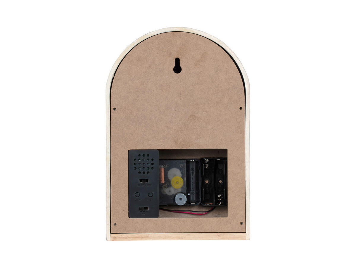 TISCHUHR Curva Schwarz 17/25/6 cm  - Schwarz, Basics, Holz (17/25/6cm) - Karlsson