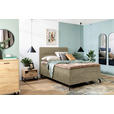 BOXSPRINGBETT 140/200 cm  in Cappuccino  - Schwarz/Cappuccino, Design, Textil/Metall (140/200cm) - Esposa