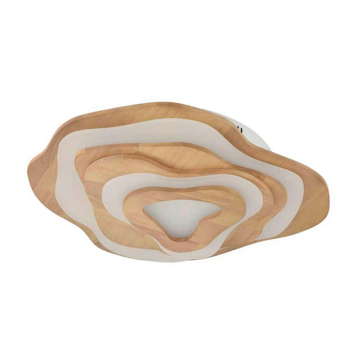 DECKENLEUCHTE 58/50/10 cm  - Dunkelbraun/Weiß, Trend, Holz/Kunststoff (58/50/10cm) - Collett's Monde