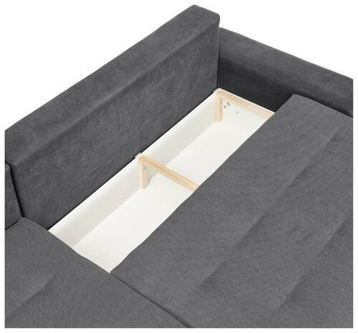 ECKSOFA Grau, Dunkelgrau Webstoff, Flachgewebe  - Dunkelgrau/Alufarben, Design, Kunststoff/Textil (198/278cm) - Carryhome