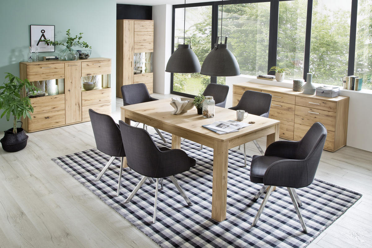 MATBORD i trä, trämaterial 160-260/90/77 cm   - ekfärgad, Design, trämaterial/trä (160-260/90/77cm) - Livetastic