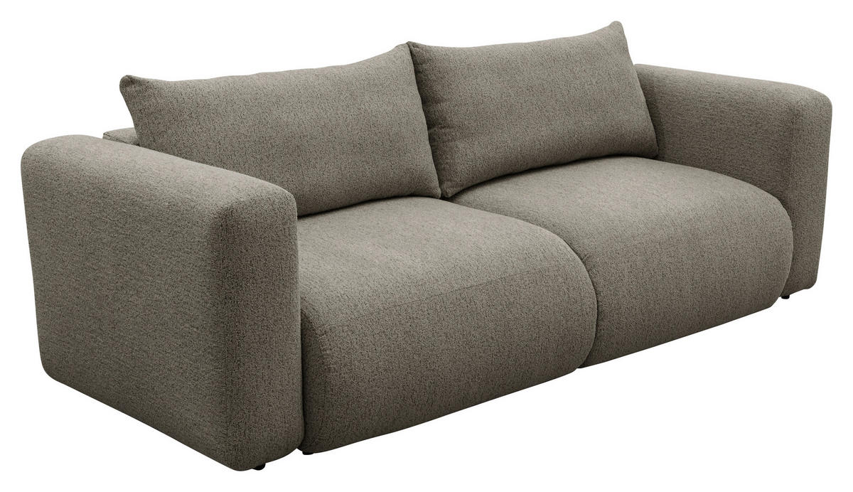 SCHLAFSOFA Flachgewebe Braun  inkl.  - Schwarz/Braun, MODERN, Kunststoff/Textil (248/94/109cm) - Carryhome