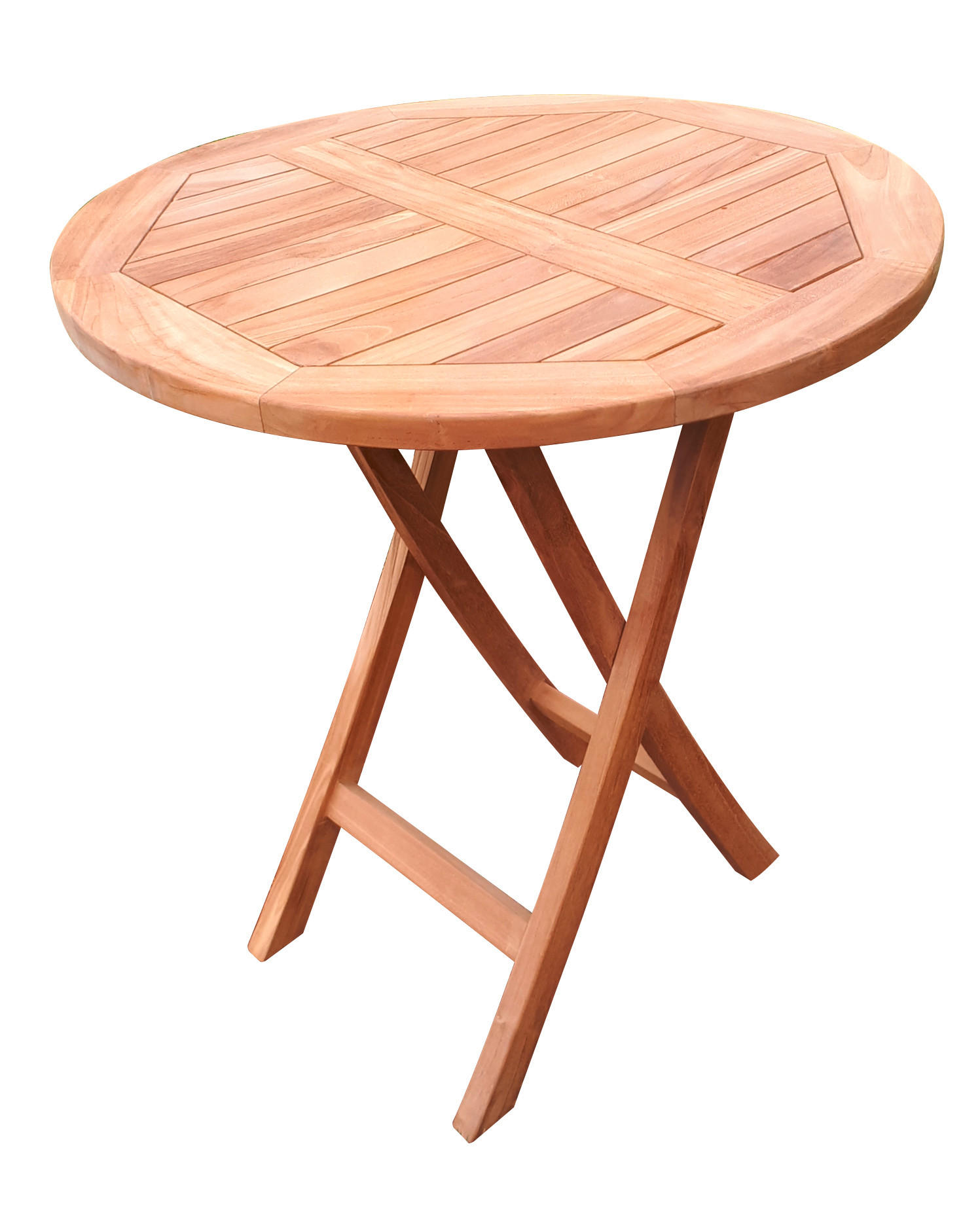 GARTENTISCH 70/70/75 cm Holz rund  - Teakfarben, Basics, Holz (70/70/75cm) - Gardenson