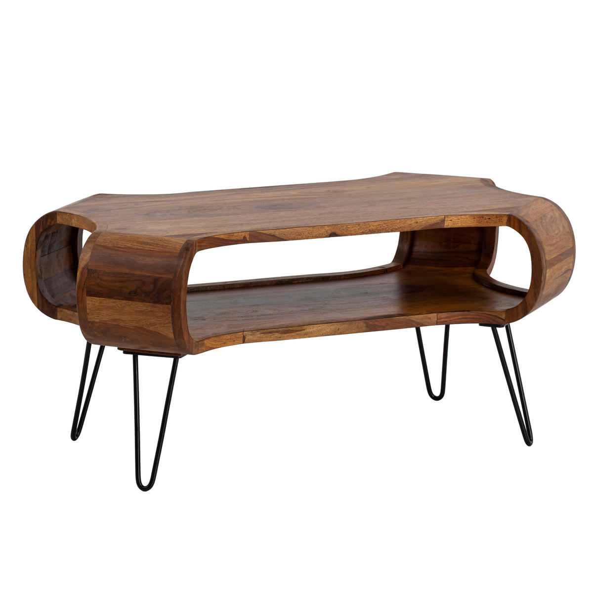 SOFFBORD - sheshamfärgad/svart, Design, metall/trä (100/60/47cm) - Livetastic