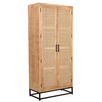 GARDEROBENSCHRANK  in 80/180/40 cm  - Schwarz/Naturfarben, Design, Holz/Metall (80/180/40cm) - MID.YOU