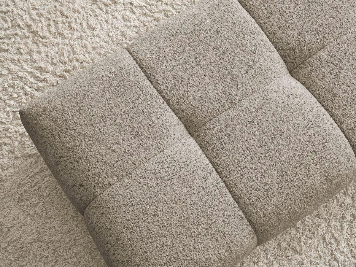 HOCKER EVEREST Flachgewebe Taupe  - Taupe/Schwarz, MODERN, Kunststoff/Textil (166/100/40cm)