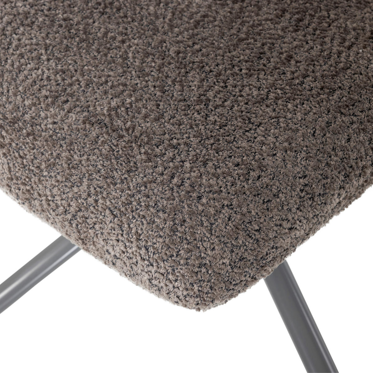SESSEL in Teddystoff Braun  - Braun, MODERN, Textil/Metall (73/82/62cm) - Livetastic