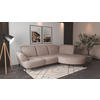 ECKSOFA in Flachgewebe Greige  - Greige/Schwarz, Modern, Textil/Metall (313/208cm) - Sit & More