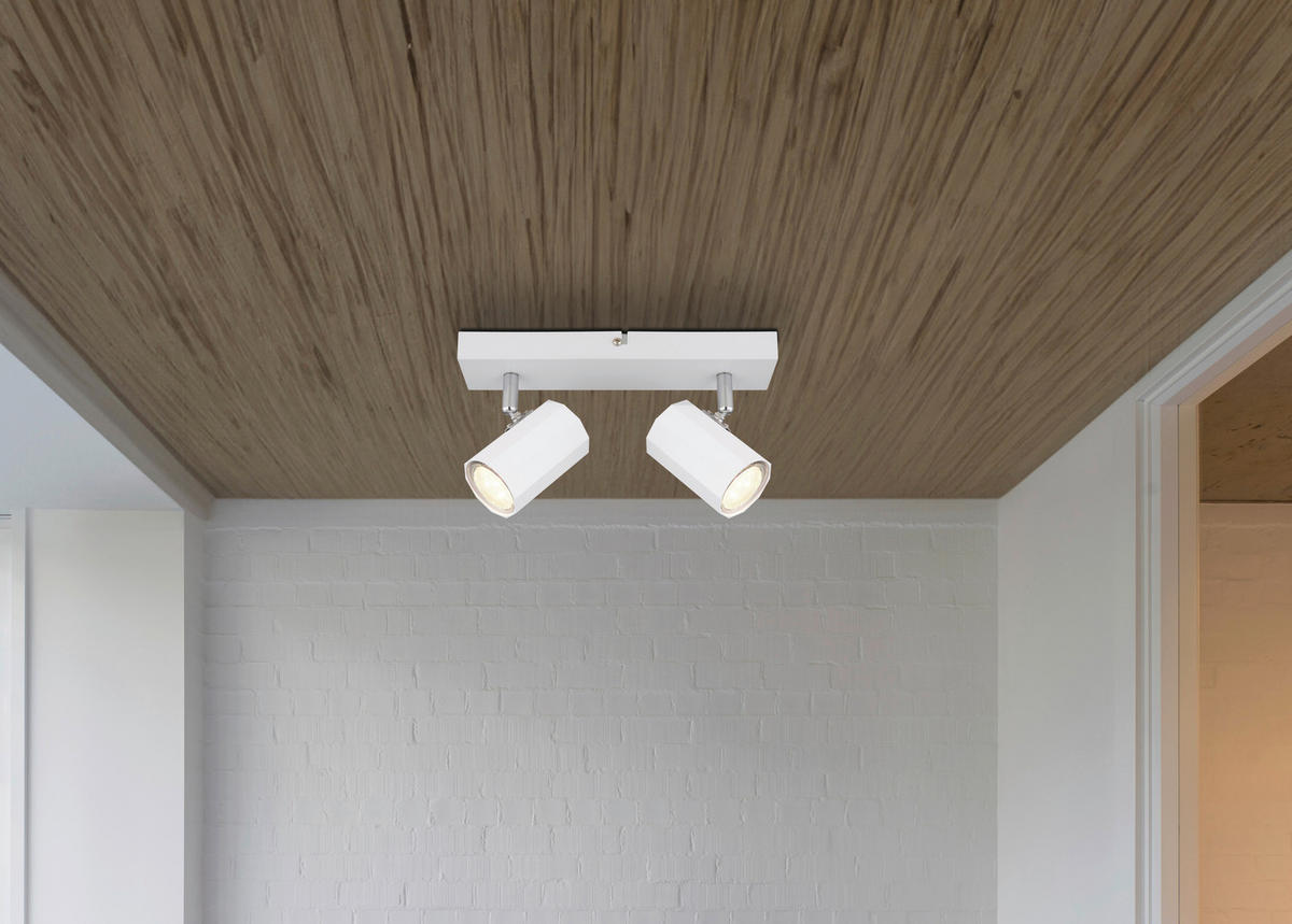 DECKENLEUCHTE 26/6/14,5 cm   - Weiß, Design, Metall (26/6/14,5cm) - Novel