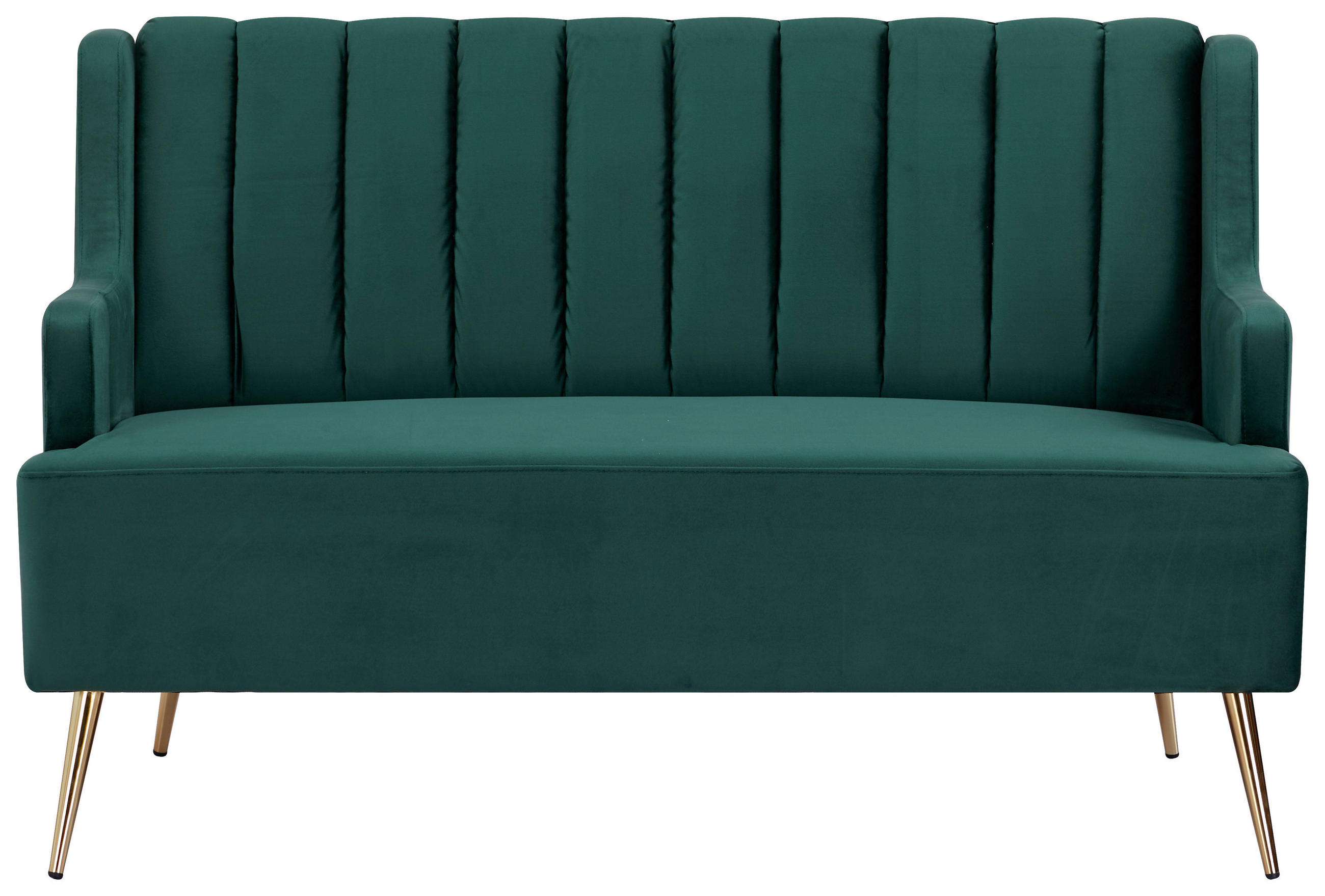 KÜCHENSOFA  - Smaragdgrün/Goldfarben, Design, Textil/Metall (130/85/80cm) - Livetastic