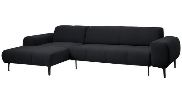 ECKSOFA in Chenille Anthrazit 167/311 cm - Anthrazit/Schwarz, Design, Textil/Metall (167/311cm) - Xora