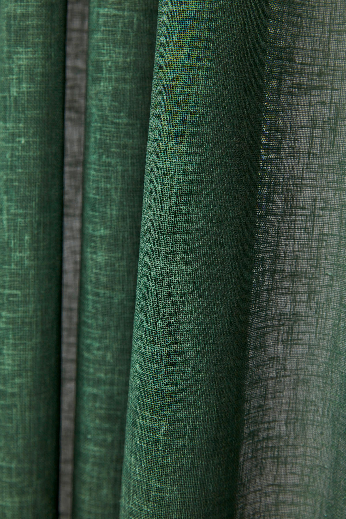 HOTELLGARDIN  transparent  130/250 cm   - skogsgrön, Basics, textil (130/250cm)